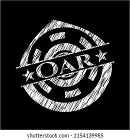 Oar chalkboard emblem