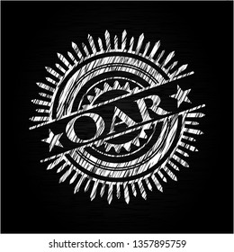 Oar chalkboard emblem