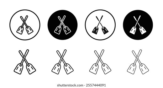 oar icon logo sign set vector outline