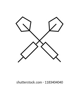 Oar icon. Paddle icon. Vector isolated 