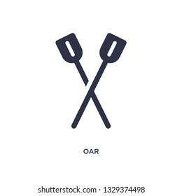 oar icon. Simple element illustration from camping concept. oar editable symbol design on white background. Can be use for web and mobile.