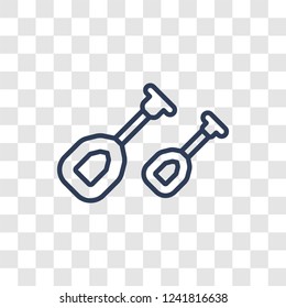Oar icon. Trendy linear Oar logo concept on transparent background from camping collection