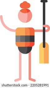 oar isolated design element stock illustration. Vector on a white background