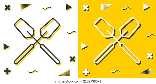 oar line icon. Simple outline style.oar linear sign. Vector illustration isolated on white background. Editable stroke EPS 10