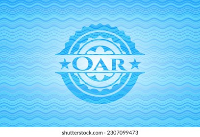 Oar water wave style emblem. Vector Illustration. Detailed. 