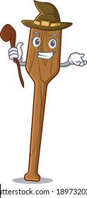 Oars funny but sneaky witch cartoon character design