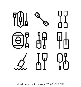 oars icon or logo isolated sign symbol vector illustration - Collection of high quality black style vector icons
