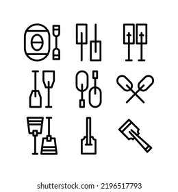 oars icon or logo isolated sign symbol vector illustration - Collection of high quality black style vector icons
