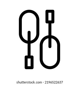 oars icon or logo isolated sign symbol vector illustration - high quality black style vector icons
