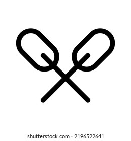 oars icon or logo isolated sign symbol vector illustration - high quality black style vector icons
