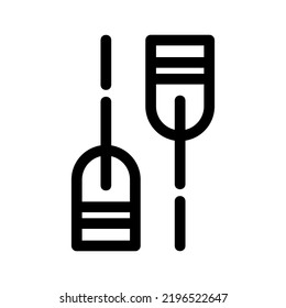 oars icon or logo isolated sign symbol vector illustration - high quality black style vector icons
