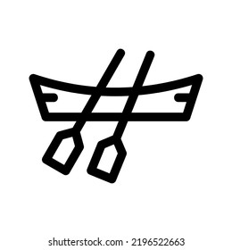 oars icon or logo isolated sign symbol vector illustration - high quality black style vector icons

