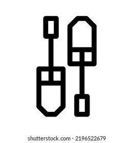 oars icon or logo isolated sign symbol vector illustration - high quality black style vector icons
