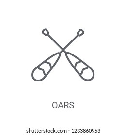 Oars icon. Trendy Oars logo concept on white background from Nautical collection. Suitable for use on web apps, mobile apps and print media.