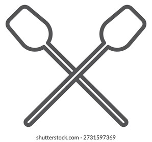 Ruderzeilensymbol. Ruderboot Sport Symbol