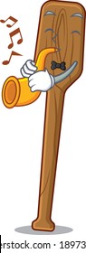 Oars musician of cartoon design playing a trumpet