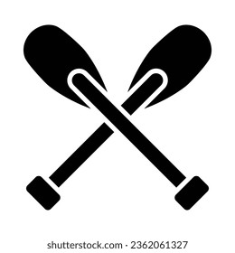 Oars Vectorglyph-Symbol für private und kommerzielle Nutzung.
