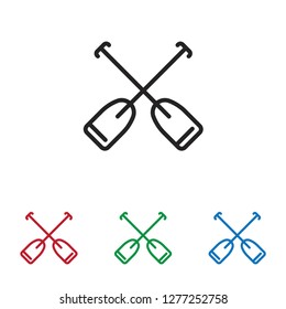 Oars vector icon