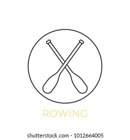 oars vector linear icon