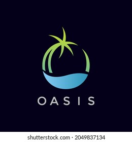 Oasis Flat Logo Vector for your company or business