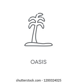 Oasis linear icon. Oasis concept stroke symbol design. Thin graphic elements vector illustration, outline pattern on a white background, eps 10.