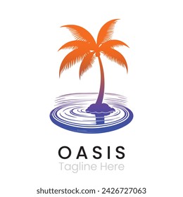 oasis logo design template vector