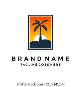 Oasis logo design vector template