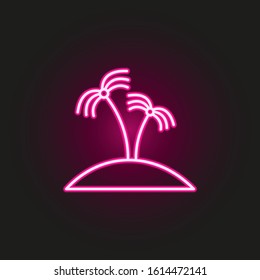 oasis neon style icon. Simple thin line, outline vector of landspace icons for ui and ux, website or mobile application