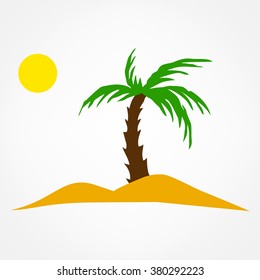 oasis symbol vector illustration. travel icon.