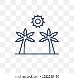 Oasis vector outline icon isolated on transparent background, high quality linear Oasis transparency concept can be used web and mobile