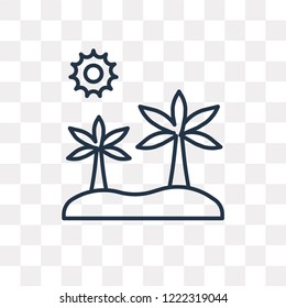 Oasis vector outline icon isolated on transparent background, high quality linear Oasis transparency concept can be used web and mobile