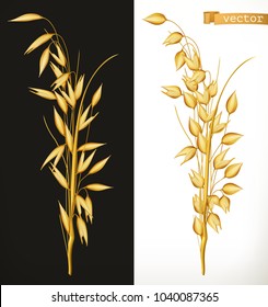 Oat. 3.ᵉʳ icono de vector realista