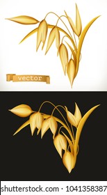 Oat. 3d realistic vector icon