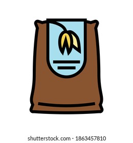 oat bag color icon vector. oat bag sign. isolated symbol illustration