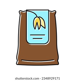 oat bag color icon vector. oat bag sign. isolated symbol illustration