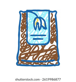 oat bag doodle icon sketch vector. oat bag sign. isolated symbol illustration