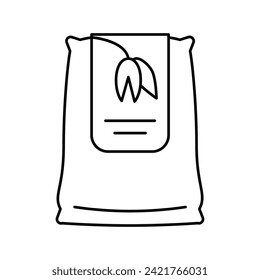 Haferbeutel Linie Symbol Vektorgrafik. Haferbeutel-Schild. isoliertes Kontursymbol