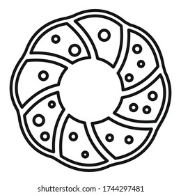 Oat biscuit icon. Outline oat biscuit vector icon for web design isolated on white background