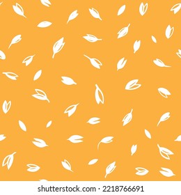 Oat branches seamless pattern - vector illustration. Healthy, organic daily nutrition . Cute doodle vector for print, card, poster, wrapping 