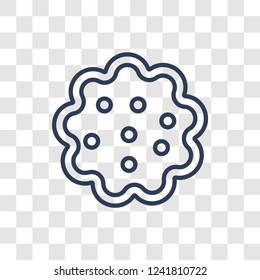 Oat Cookie icon. Trendy linear Oat Cookie logo concept on transparent background from Christmas collection
