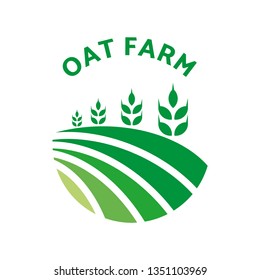 Oat farm logo template use for your needs such icon, logo, sign, label, symbol, new project, presentation, document clip art etc