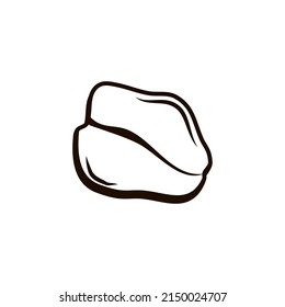 Icono de copo de avena sobre un fondo blanco aislado. Producto saludable. Esquema vectorial Para la preparación de avena de avena. 