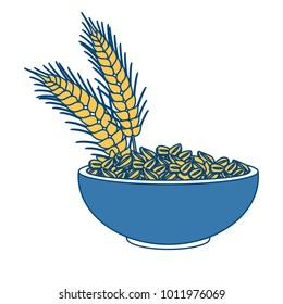 Oat flakes bowl