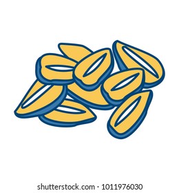 Oat flakes isolated
