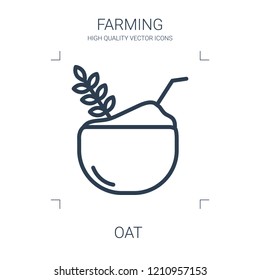 oat icon. high quality line oat icon on white background. from farming collection flat trendy vector oat symbol. use for web and mobile