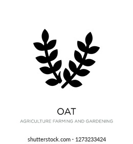 oat icon vector on white background, oat trendy filled icons from Agriculture farming and gardening collection, oat simple element illustration