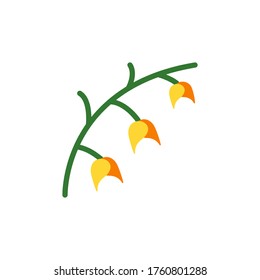 Icono de flor de hojas de avena. Elementos de vector de color simples de iconos botánicos para ui y ux, sitio web o aplicación móvil