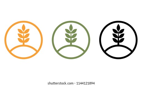 Oat logo design. symbol vector.