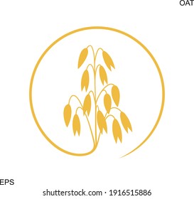 Oat logo. Isolated oat on white background