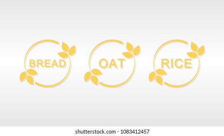 Oat logo vector. oat symbol vector. free space for text. wallpaper. background.